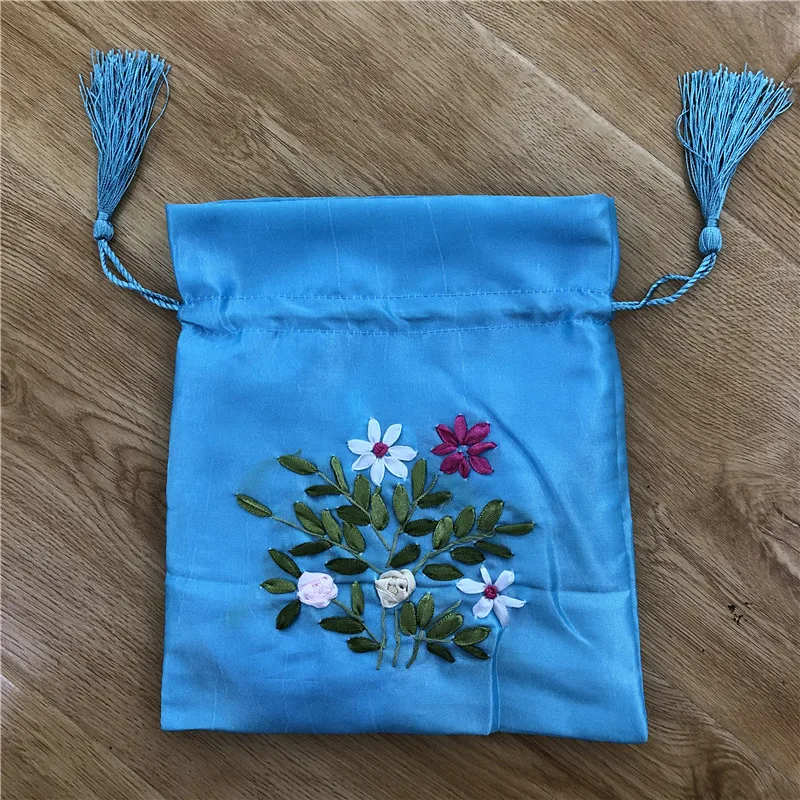 Wholesale10pcs Китайский классический, ручной работы с вышивкой шелковый кошелек мешочки для подарков