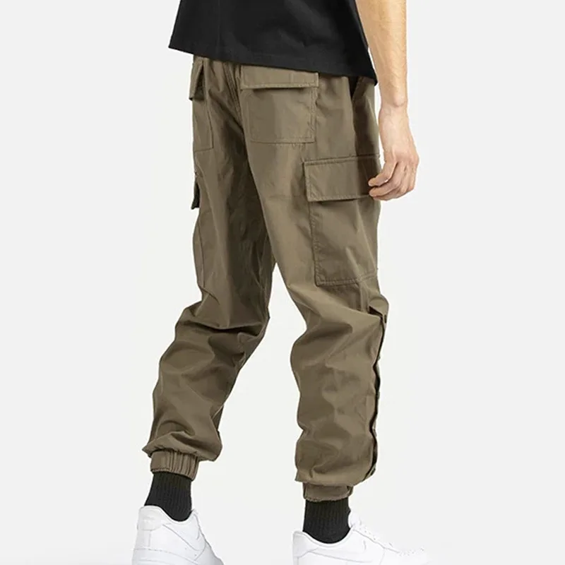 Being Vigor Tactical Multi Pocket Cargo Pants Side Split Snap Button  Joggers Hip Hop Skateboard Long Pant Streetwear - AliExpress