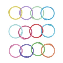 10 шт./упак. 30 мм металлический брелок ручной росписью, несброшюрованный, кольцо на книгу или карабином и кольцом шарнирный карабин автомобильный подвесной брелок клеильная брошюровочная обручи