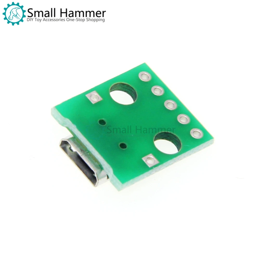 10 шт. Micro USB Для DIP female B патч, чтобы подключить usb-адаптер доска припаянная
