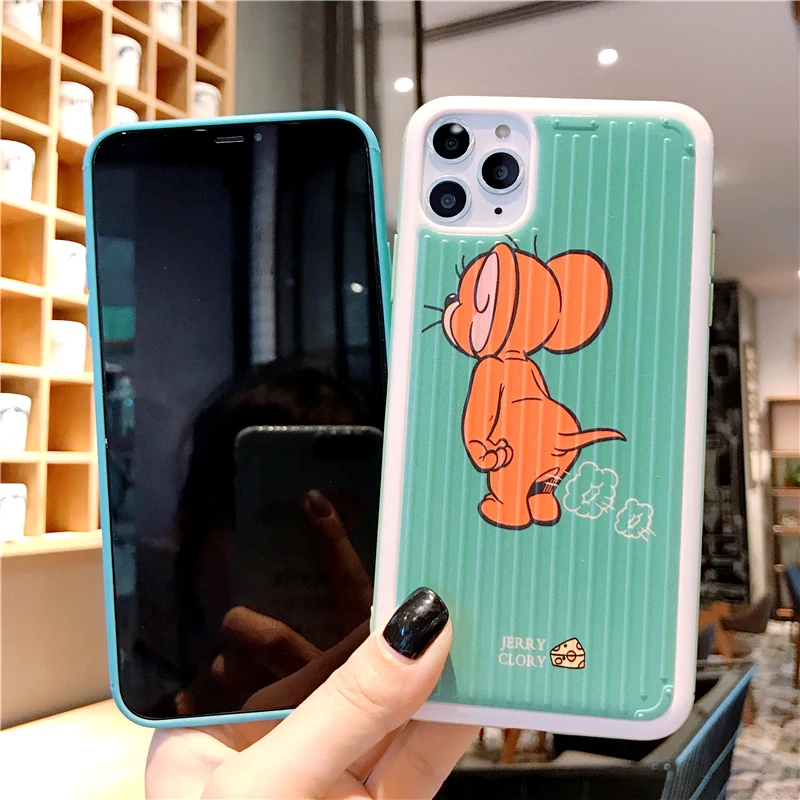 Жесткий Чехол для iPhone 11 Pro Max, чехол s с Томом и Джерри, чехол для iPhone X XS XR 7 8 6S Plus, задняя крышка для телефона с милым рисунком