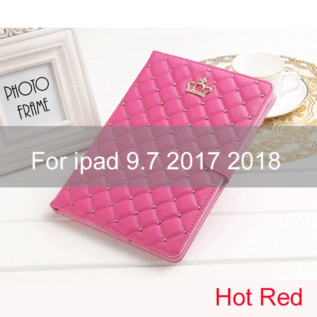 Розово-красный Essidi кожаный чехол для iPad 9,7 планшетный ПК Защитный чехол рукав для iPad 9,7 - Цвет: Розово-красный