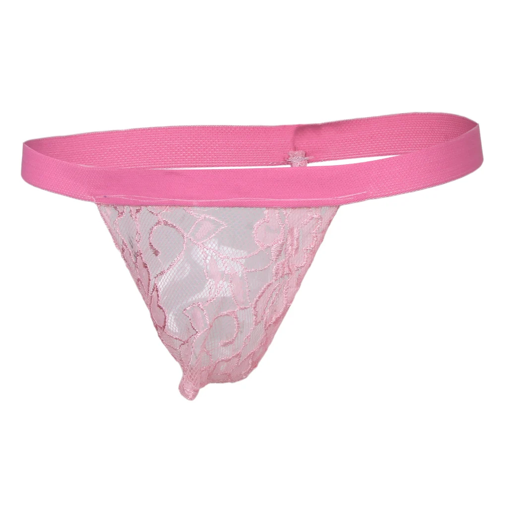 Men's Sexy Lace Panties Pouch Briefs Underwear Bikini G-string Thongs for Man