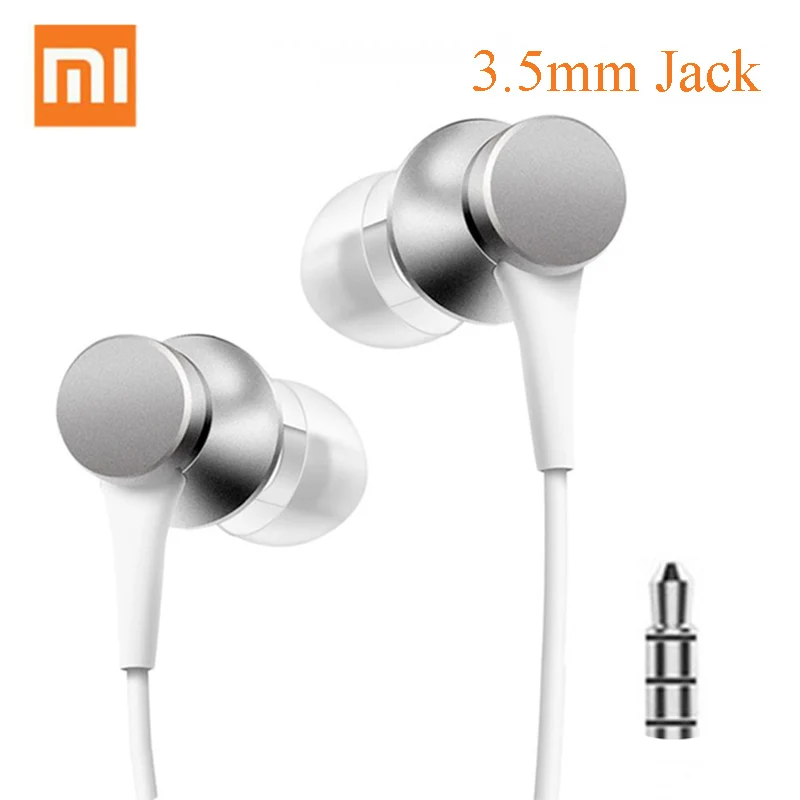 Silver 3.5mm Оригинальные Xiao mi Piston 3 наушники mi Fresh 3,5 мм наушники-вкладыши для samsung Xiao mi huawei usb type C наушники с mi c гарнитурой - Цвет: Silver 3.5mm