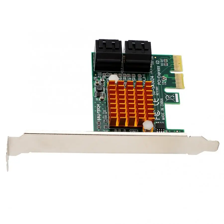 SA3024 PCI-E 4-портовый для Sata3.0 карты расширения адаптер карты больше теплоотвод для жестких дисков Riser Card с четырехслойная монтажная плата