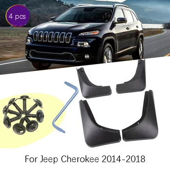 

For Jeep Cherokee 2014-2018 Set of 4 car Front and Rear Splash Guard Mud Flaps mudguards fender car Accessories