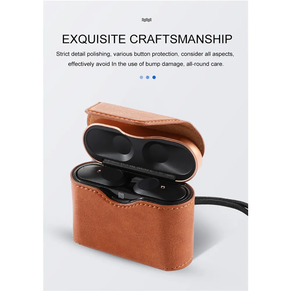 Магнитный кожаный чехол, защитная коробка для sony WF-1000XM3, bluetooth-гарнитура, наушники, полный чехол для хранения, сумка-протектор