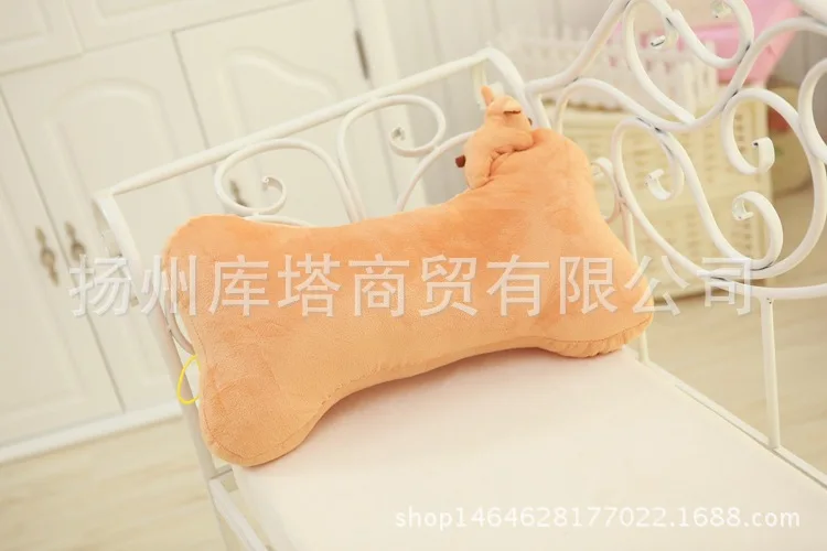 Cartoon Dog Bones Pillow Cute Single Person Pillow Students Pillow Large Size Plush Toys Creative Valentine's Day Gift