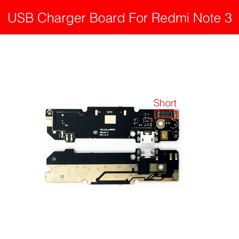 For RM Note 3 short Usb зарядка и разъем для микрофона порт плата для Xiaomi Redmi Note 3 3 3g 4 4g 4X5 5A 6 7 Pro Usb зарядное устройство разъем модуль Плата - Цвет: For RM Note 3 short