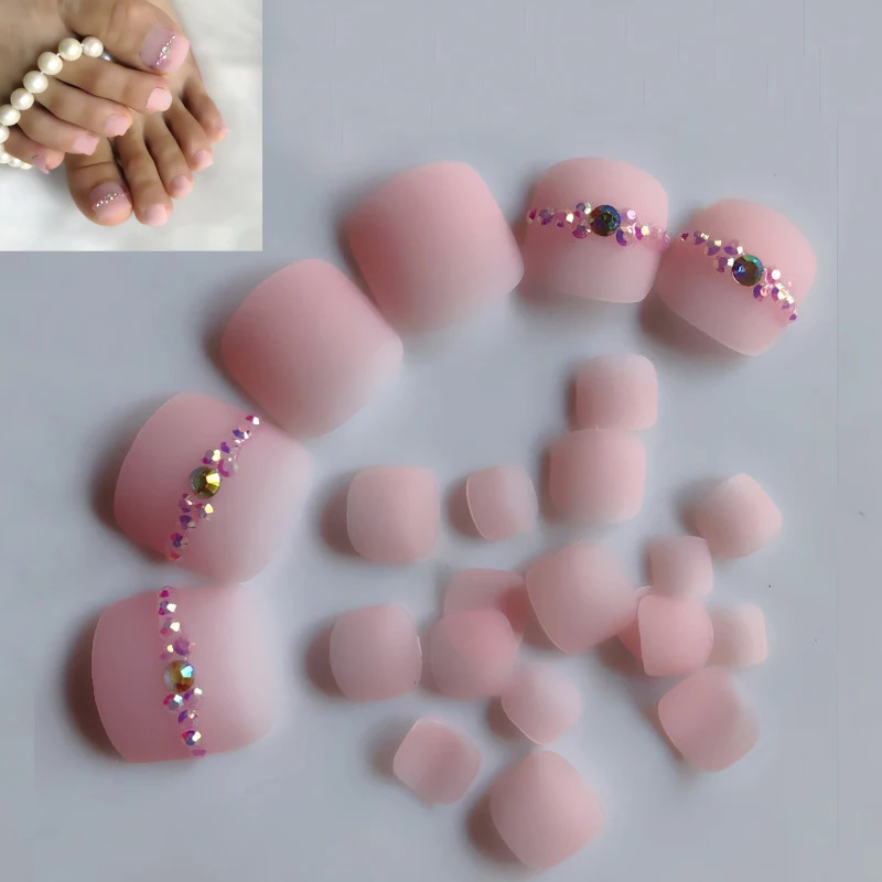 Декоративные ногти для стразы красные черные розовые 24 шт. | - Цена: 151,89 руб.