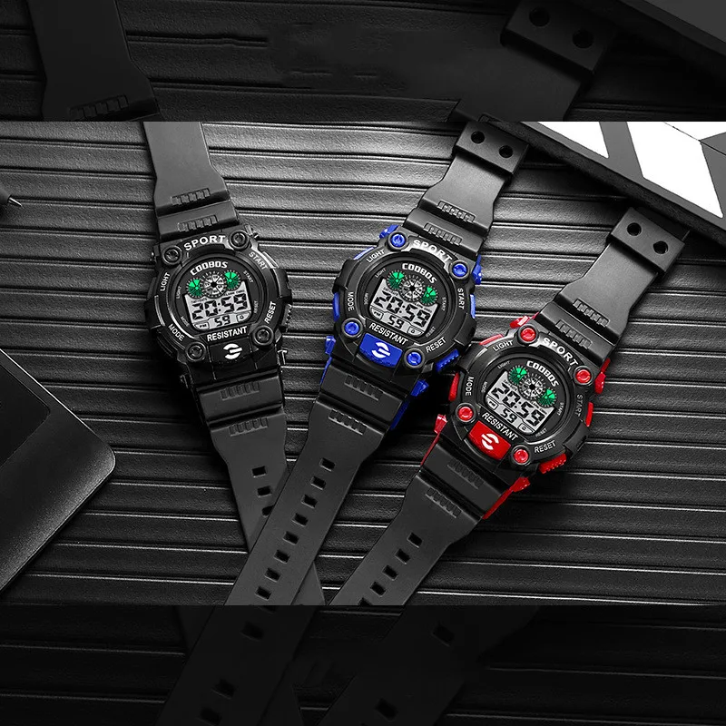 

Factory direct sales Cool Baoshi men's watches trend waterproof night light male high school students multi-functional watch