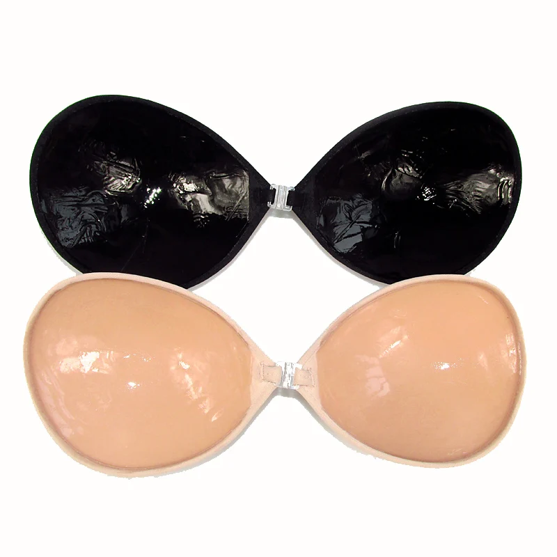 CXZD Silicone Bra Invisible Push Up Sexy Strapless Bra Stealth Adhesive Backless Breast Enhancer For Women Lady Nipple Cover (9)
