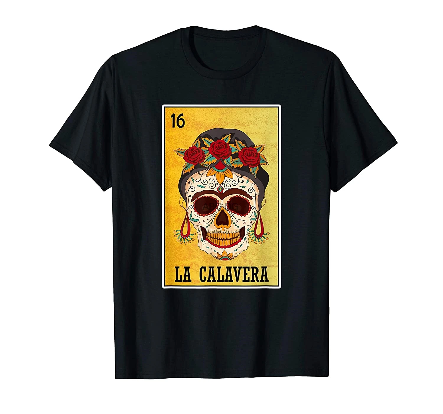 Футболка La Calavera мексиканская лотерея с изображением девушки черепа |