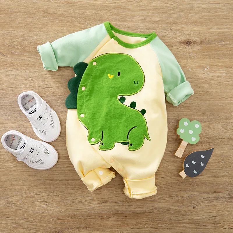 

Newborn Baby Boy Clothing Organic Cotton Overalls Children New Born Girl Clothes Romper Infant Jumpsuit Dinosaur Costume Onesie