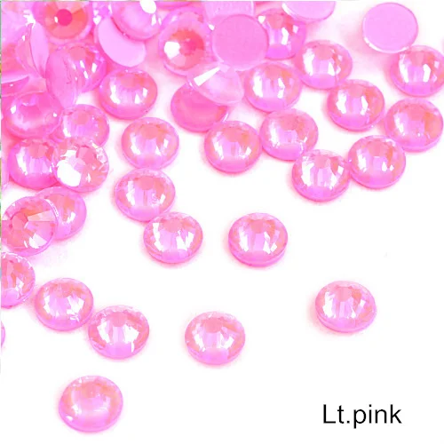 Lt.pink SS6-SS30 стекло фосфоресцирующие не Горячие Стразы с плоской задней частью Кристальные Стразы светится ночью Красочные Стразы для дизайна ногтей B1347 - Color: Lt.pink