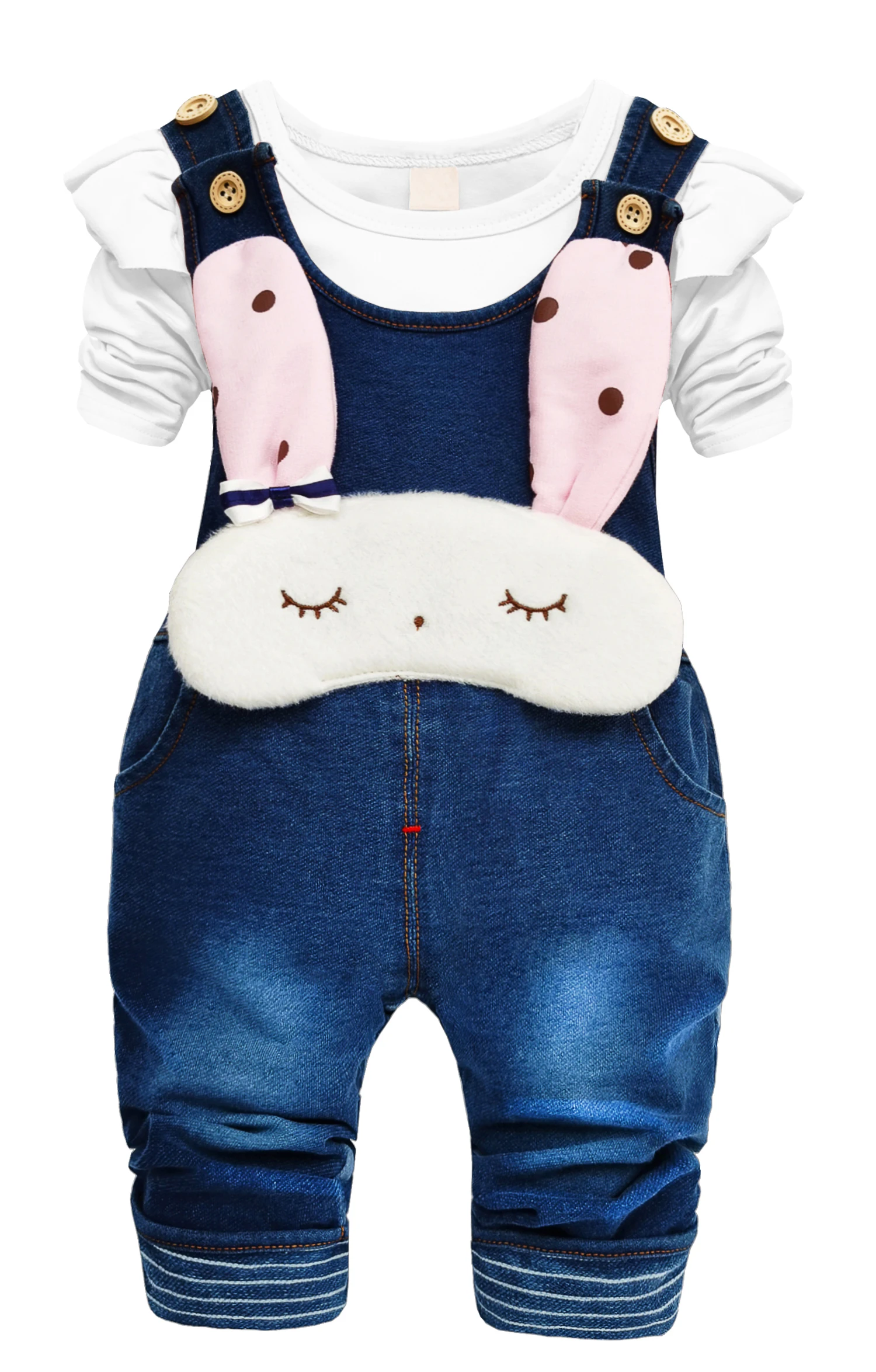 Chumhey Baby & Toddler Boys Jean Overalls Pants Set 