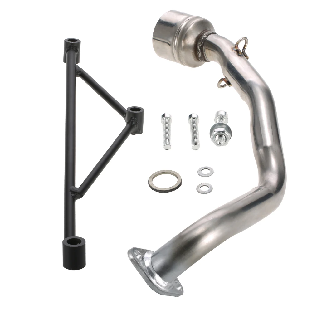 

Motorcycle Accessories Scooter Exhaust Pipe Muffler Header with Mounting Bracket Set for GY6 125CC Engine