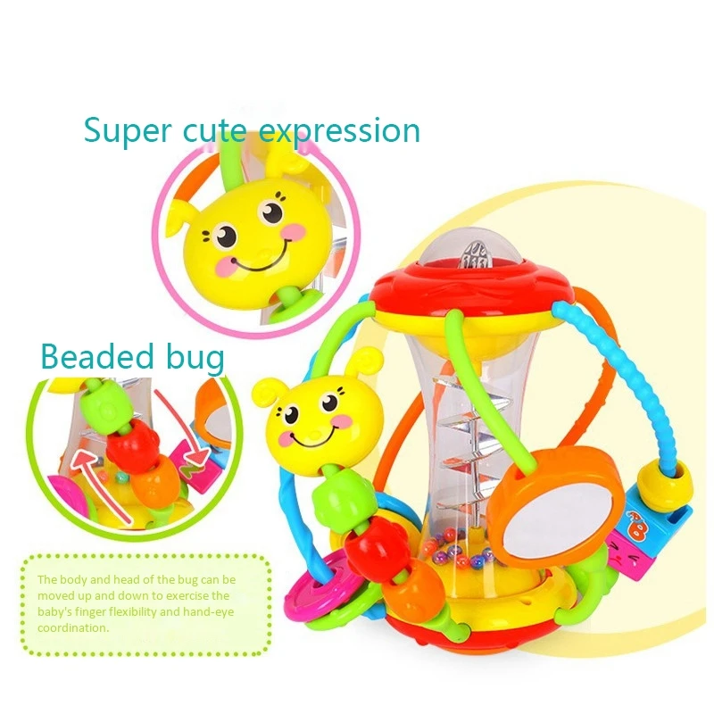 Baby Rattle Ball Rattle Educational Toy Children'S Fun Turn Ball Baby Catching Ball Puzzle Baby Toy Baby Sports Crawling Toy S