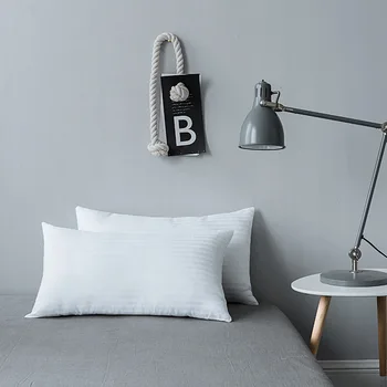 

2pcs pillow core hotel hotel single pillow double woven cotton satin pillowcase Square rectangle pillow White soft home pillows