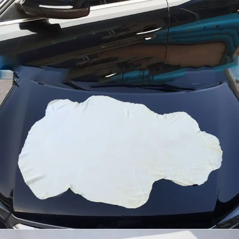 60*90 натуральное Шамми замшевое кожаное полотенце для чистки автомобиля абсорбирующее полотенце для мытья автомобиля полотенце с оленями замша овчина сушильная моющая ткань