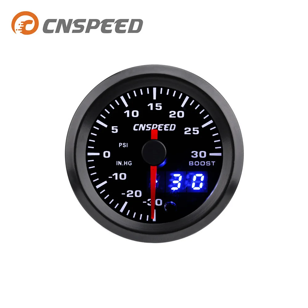 

12V Car Modified zeng ya biao PSI 2-Inch (52 Mm) Hands Liquid Crystal Dual Display 7 Color zeng ya biao Black Shell