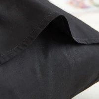 Taie d'oreiller en coton couleur unie, taie d'oreiller noire, enveloppe personnalisée, 40x60 40x70 50x70 4