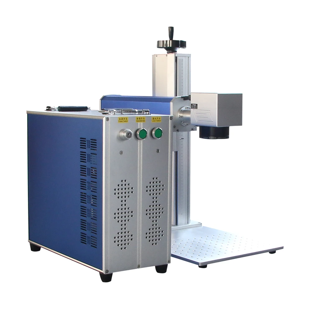 

30w raycus fiber laser machine 200*200 mm with rotary fiber marking machine original JCZ main board free DHL express