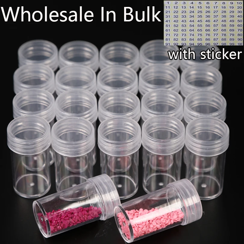 2/10/20/60/90 Bottles Diamond Painting Accessories Storage Jars
