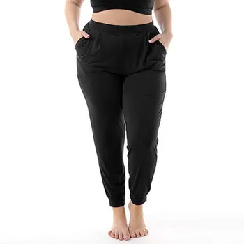 

Women Yoga Pants Sports Running Sportswear Stretchy Leggings High Waist Gym Solid Color Loose Style Pants
