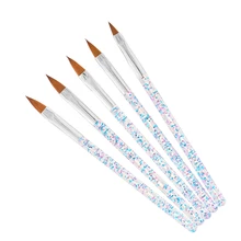 5 шт./компл. 11/13/15/17/19 мм Стразы для маникюра кисти скульптурный УФ-гель для точечного нанесения ручка резьба советы маникюрный салон Инструменты Кисти