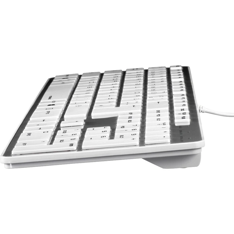 Клавиатура Hama Rossano белый/серебристый USB slim