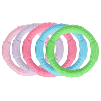 

2020 New Round Circle Silicone Baby Teether Bracelet for Baby Chewable Rings Toy Kids Tooth Care Food Grade Toy Gifts