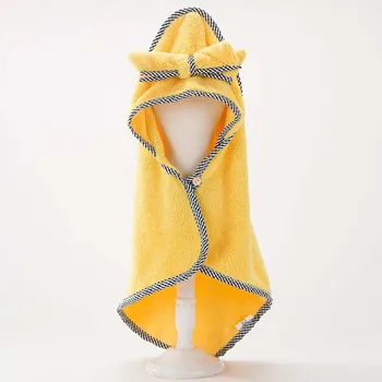 

Soft Pet Dog Drying Bath Towel With Hoodies Puppy Super Absorbent Microfiber Bathrobe Blanket Cleaning Necessary