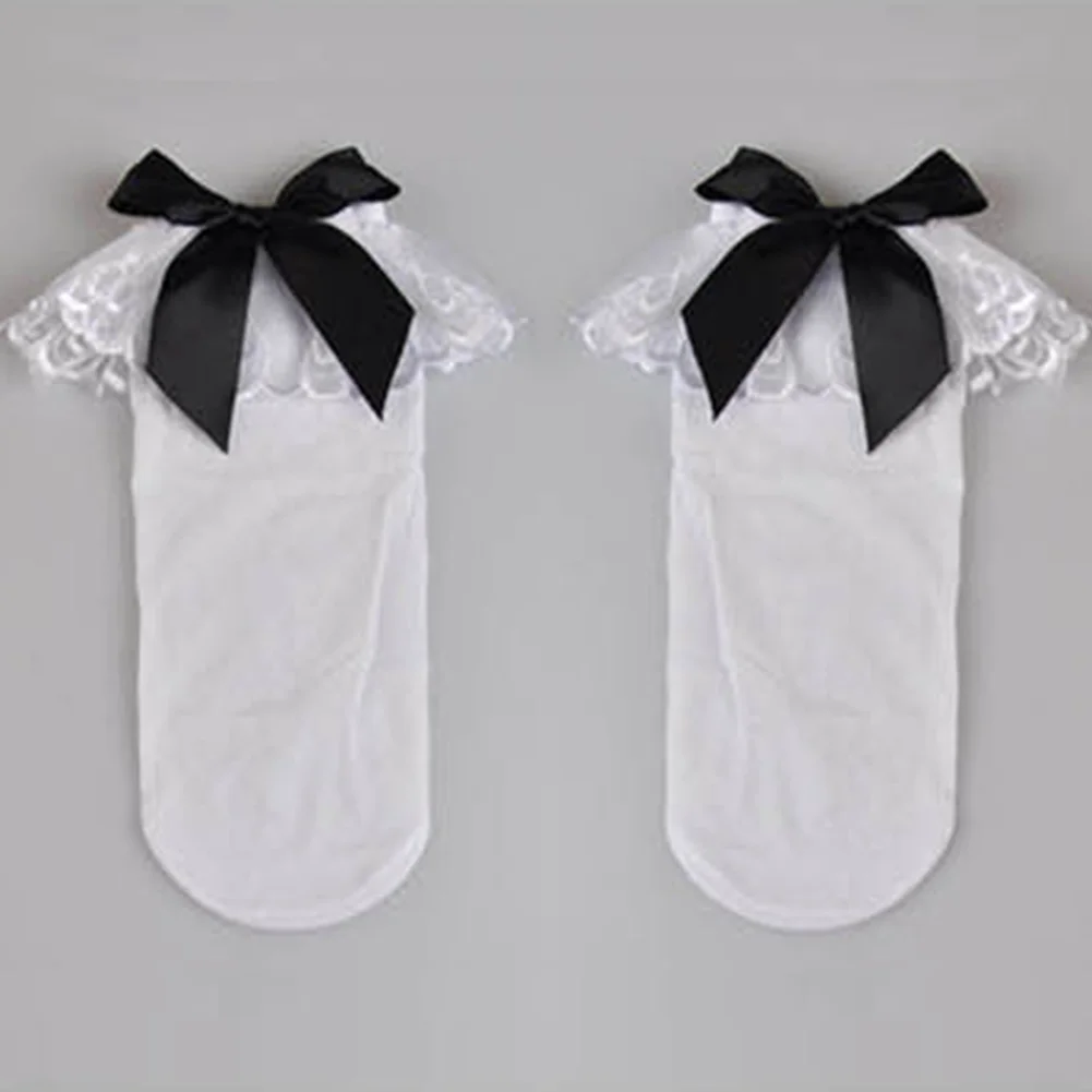 Новые винтажные Кружевные Гофрированные короткие носки с оборками Модные женские низкие носки с кружевным бантом в стиле ретро красивые носки для девочек