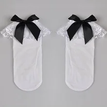 Новые винтажные Кружевные Гофрированные короткие носки с оборками Модные женские низкие носки с кружевным бантом в стиле ретро красивые носки для девочек