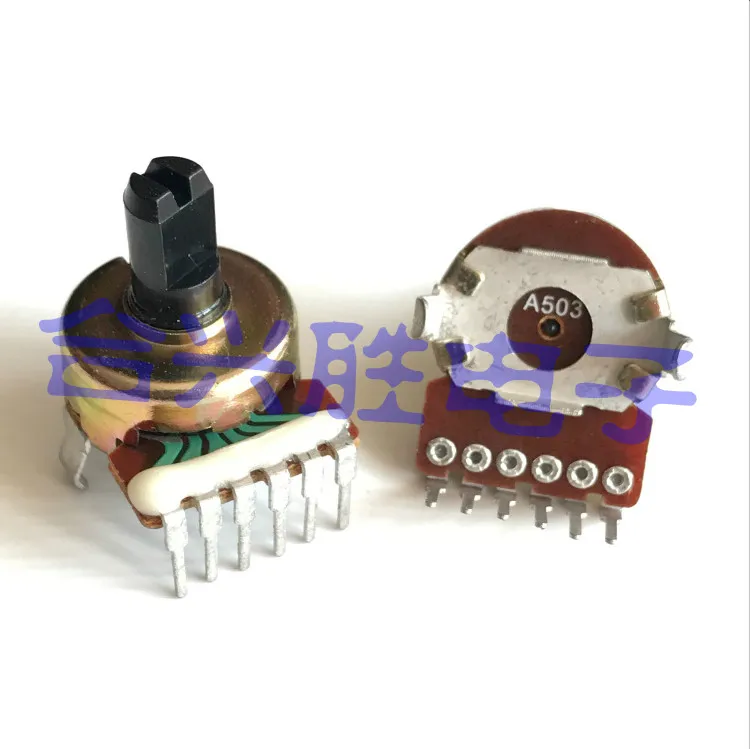 5pcs 161 Type Potentiometer Double A50k/a503 Audio Speaker Amplifier