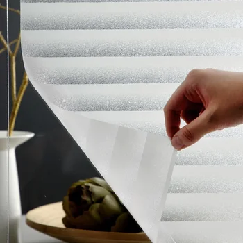 

Louver Pattern Glass Film Static Cling Privacy Protection Multi-Size Reusable Removable Home-Decor Tint-FIlm 23.62''by78.7''