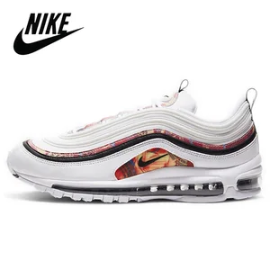 Original Cushion Jogging Shoes Nike Air Max 97 White Red Women's Sneakers Breathable Unisex Nike Airmax 97 Men Running Shoes