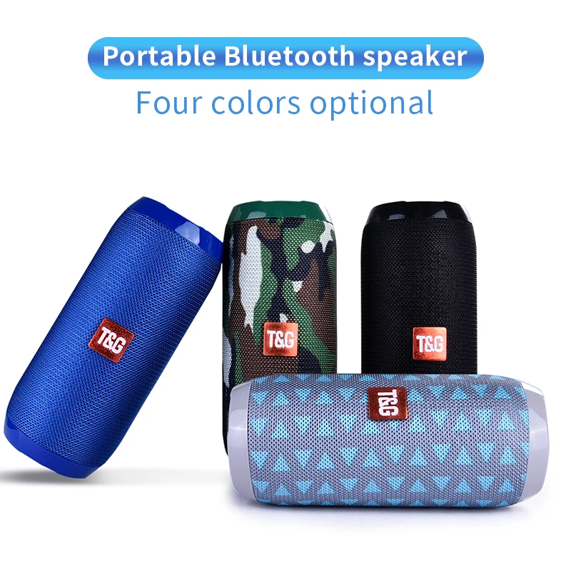 Portable Speaker Wireless Bluetooth Speakers TG117 Soundbar Outdoor Sports Waterproof Support TF Card FM Radio Aux Input