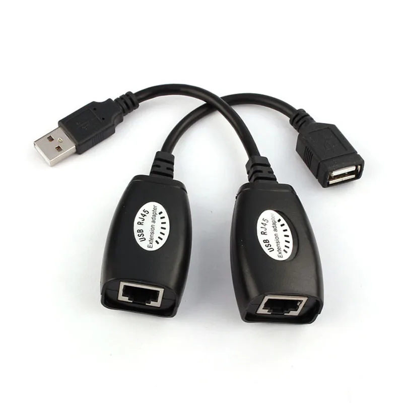 Adaptador de extensão usb utp, preço de fábrica, adaptador para rj45 ethernet cat5e 6, cabo de até 150ft|Cabos de computador e conectores| - AliExpress