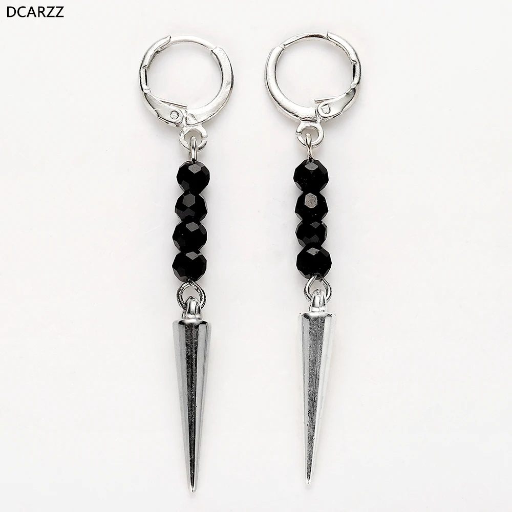 Stranger Things Billy Hargrove Long Earring Hoops With Black Beads Drop Earrings Korean Kpop 
