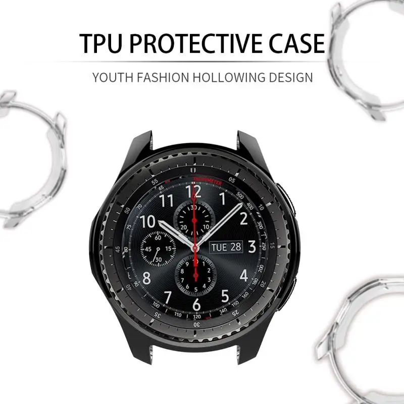 Мягкий силиконовый чехол для смарт часов Samsung Gear S3 / Galaxy Watch 46/42