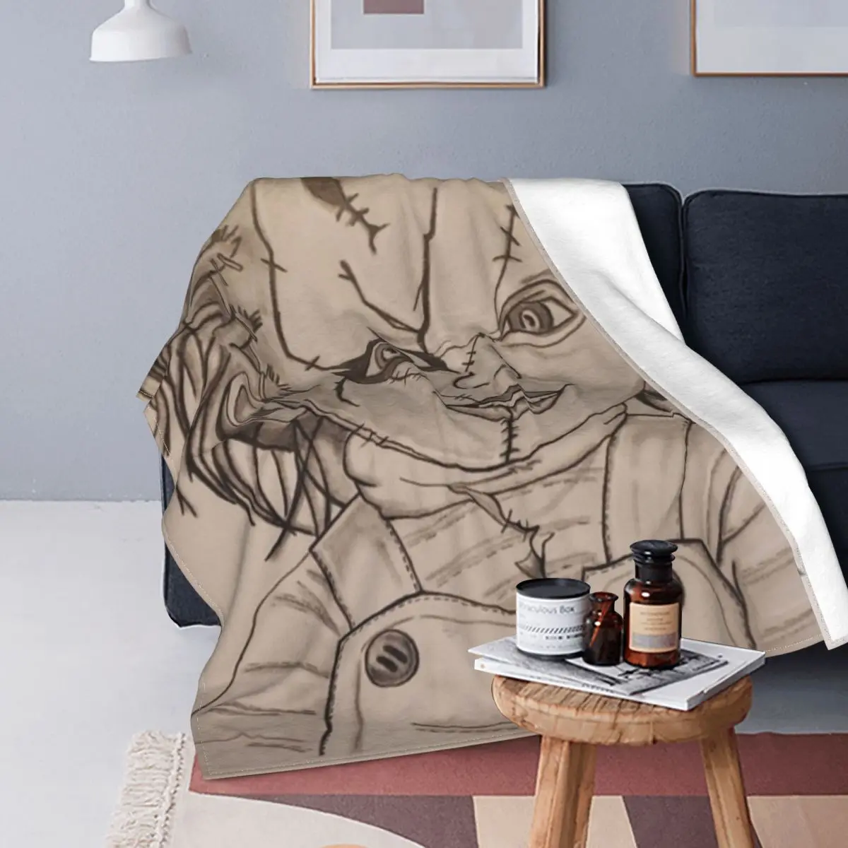 Shock Chucky Blankets Horror Movie Amnie Flannel Fleece Plush Warm Soft