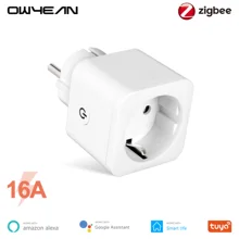 Tuya zigbee 3.0 ue tomada inteligente 16a monitor de energia vida inteligente alexa eco google assistente casa automação temporizador voz remoto