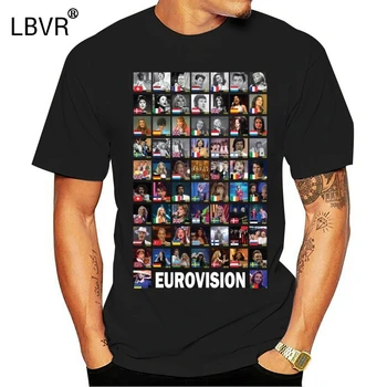 

Eurovision Winners 1956-2017 T Shirt Men 2019 New Short Sleeve Cotton Casual Men Fashion Slim Fit Custom T-Shirt