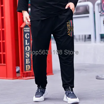 

super Brand Male Money Plus Fat Plus Size Leisure Pants Fat Loose Autumn Extra Large Wei Pants Elastic Band Pants Thick