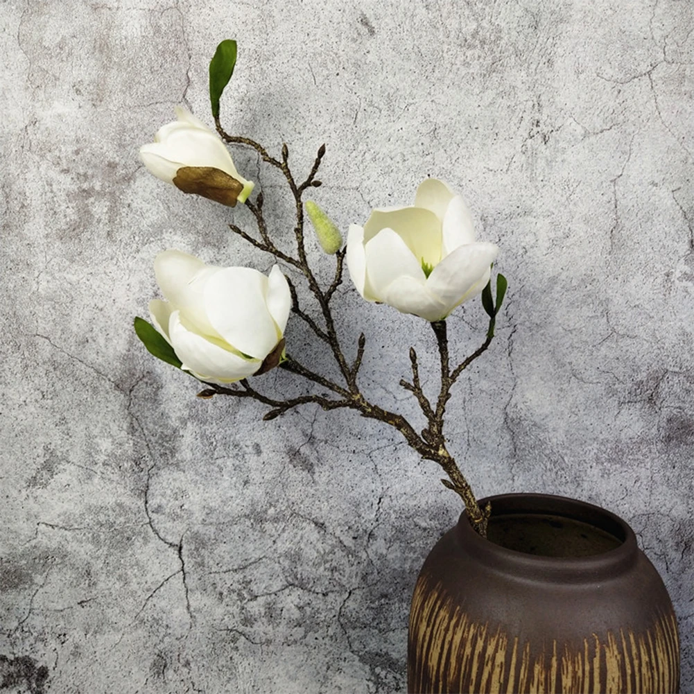 

Artificial Silk Magnolia Flowers High Quality Fake Flower for wedding decorate home decoration Party accessory