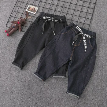 

Toddler Boys Jeans Spring 2020 Children Girls Knickers Jeans Trousers Cotton Loose Trousers for Teenage 1 2 5 8 10 12 14Years