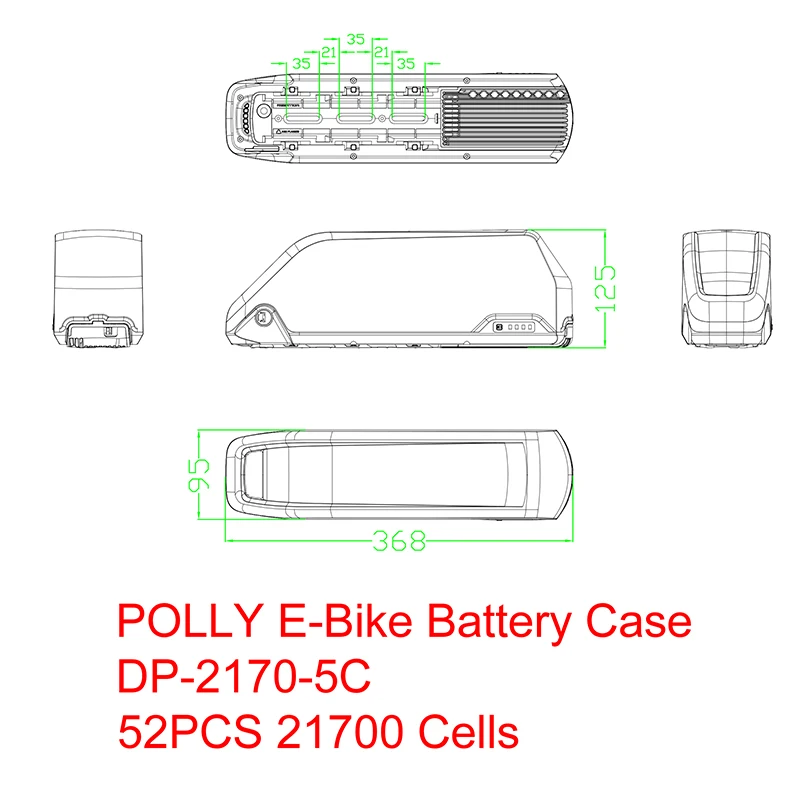 Reention Polly-acessórios para Bateria Níquel Strip Bms Células de Bateria E-bike Faça Você Mesmo Dp5c Dp2170-5c 36v 48v 52 Pcs - Image 3