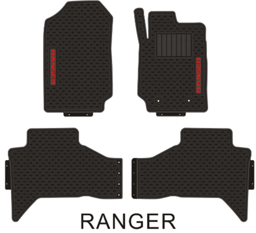

Custom No Odor Carpets Waterproof Rubber Car Floor Mats for Right Steering RHD Ford Ranger